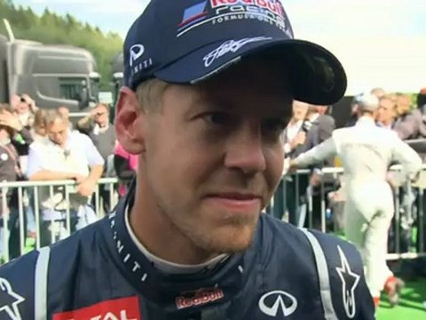 F1 Belgian GP 2012 - Sebastian Vettel after Qualifying