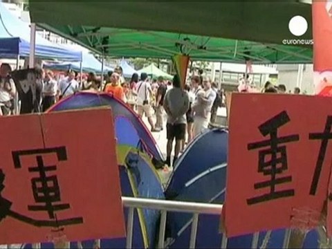 Hong Kong'da Çin milliyetçiliğine karşı protesto