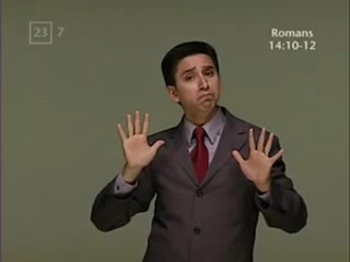 Un vídeo de los Testigos de Jehova acerca de la masturbación en lengua de signos, con gestos