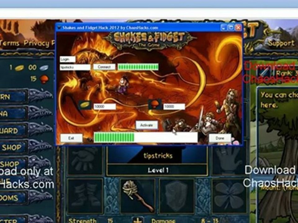 Shakes and Fidget Hack Cheat [Gold] [Mushrooms] \ FREE Download September 2012 Update