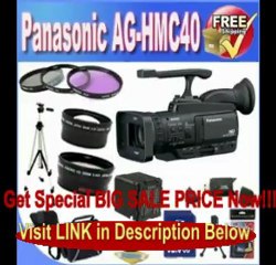 Panasonic Professional AG-HMC40 AVCHD Camcorder with 10.6 MP Still and 12x Optical Zoom + Extended Life Battery + 32GB SDH...