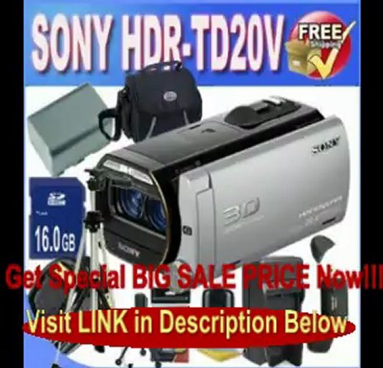 Sony HDR-TD20V High Definition Handycam 20.4 MP 3D Camcorder with 10x Optical Zoom and 64 GB Embedded Memory + Extended Li... For Sale
