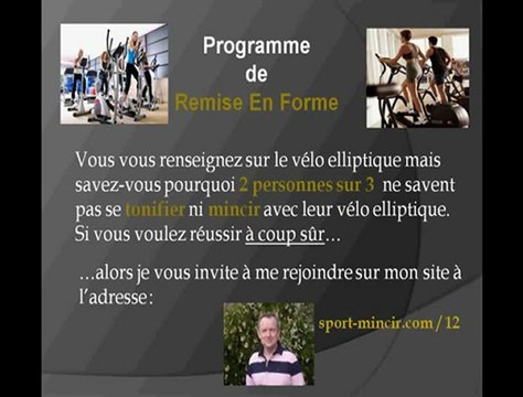 Velo elliptique graisse ventre