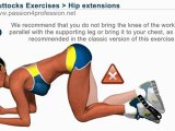 Hip extensions, butt exercise for women