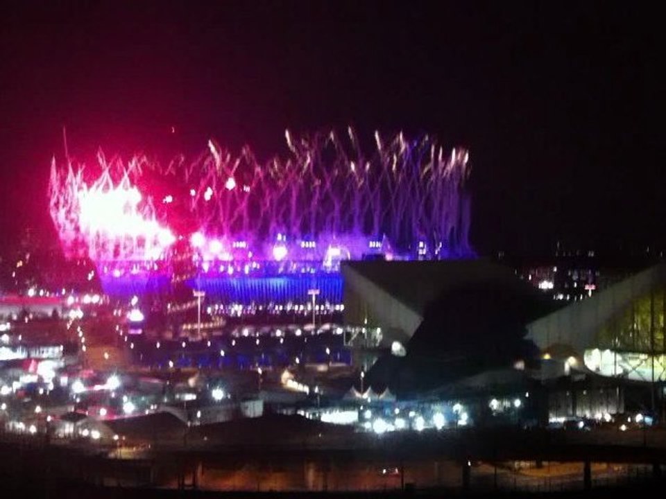Olympic ceremony fireworks