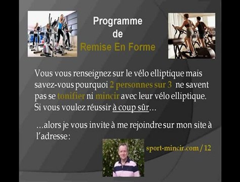 Velo elliptique jambes fines