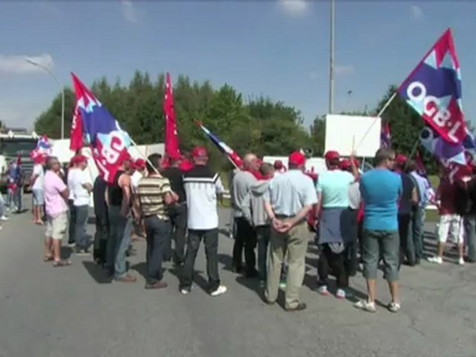 2012-09-03 - OGBL - Piquet de protestation devant Luxguard à Bascharage (Luxembourg)