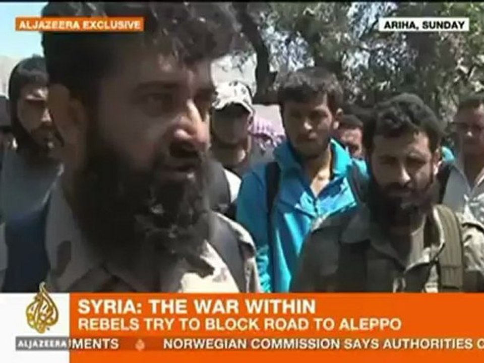 Syrian rebels bid to block road to Aleppo