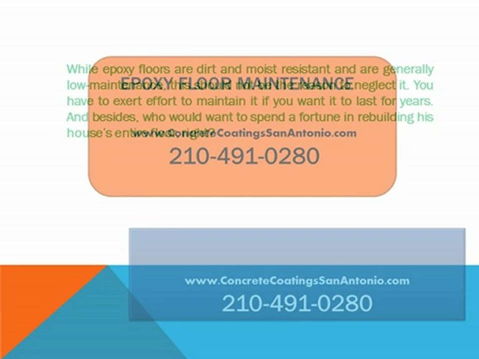 MAINTAINING EPOXY FLOORS