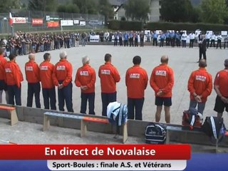 Présentation des finales, championnat de France Vétérans et AS, Novalaise 2012