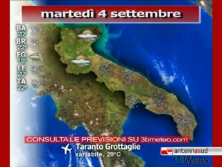 Previsioni del tempo, martedì 4 settembre