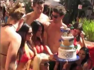 Michael Phelps Celebrates Retirement