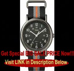 Timex Men's T2N892KW Weekender Black and Orange Watch FOR SALE