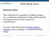 Paint Spray Guns - What You Need To Know About Using Sprayers