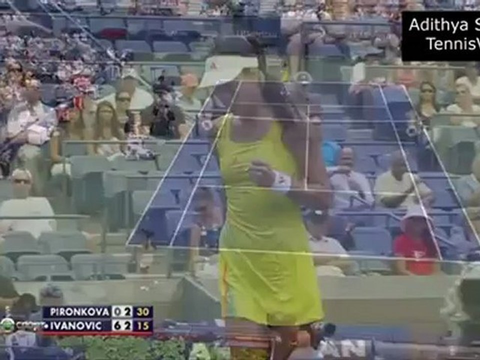 Ivanovic vs  Pironkova 2012 US Open Highlights