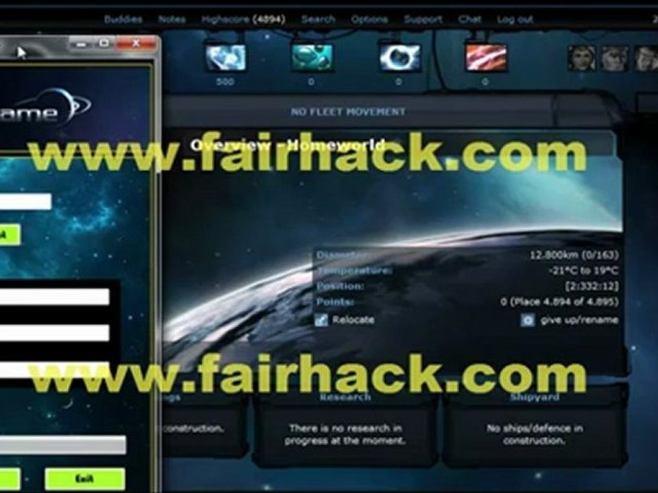 Ogame Hack Cheat () FREE Download September 2012 Update