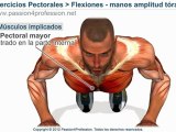 Como hacer flexiones, ejercicios FLEXIONES, flexiones pectorales - manos amplitud tórax