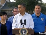 Obama visits storm damaged Louisiana