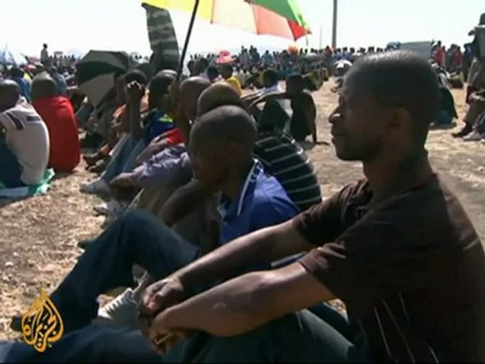 South African miners' village fury at deaths