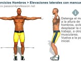 Ejercicios Hombros: Elevaciones laterales con mancuernas