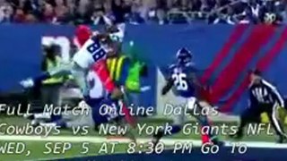 Dallas Cowboys vs New York Giants Full Match Online Webcast Now