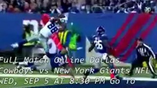 Dallas Cowboys vs New York Giants Full Match Online Webcast