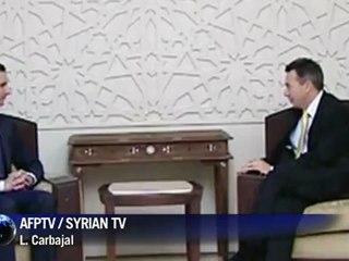 Asad recibe a la Cruz Roja