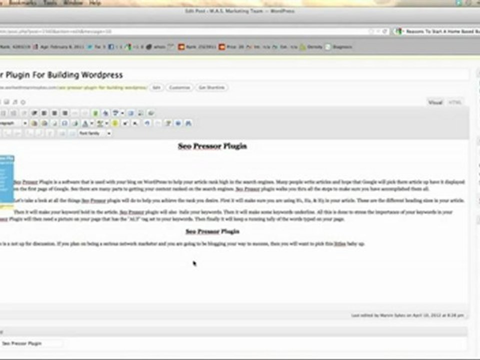 SEOPRESSOR PLUGIN: SEOPRESSOR PLUGIN TO BUILD YOUR BLOG