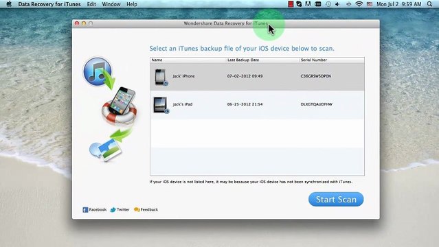 5. Recover iPhone 4 Messages from iTunes on Mac