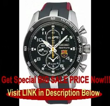 New Seiko Mens FC Barcelona Limited Edition Sportura Chronograph SNAE93 Watch For Sale