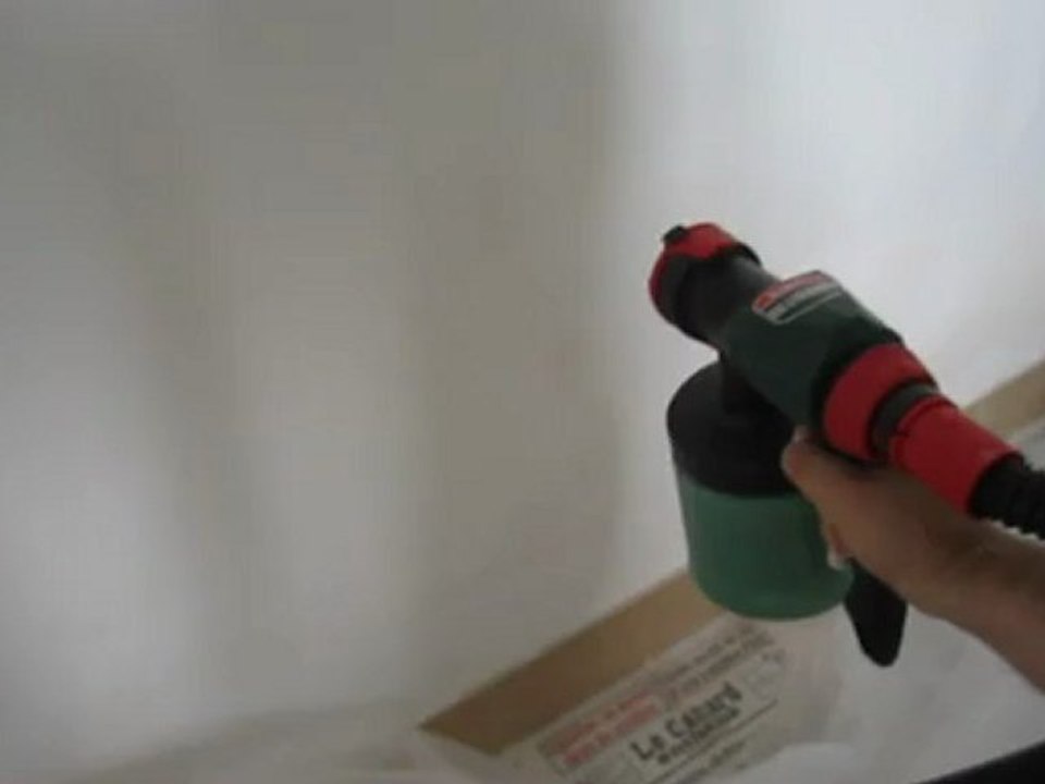 Test pistolet peinture murale Bosch PFS 150 E Wallpaint