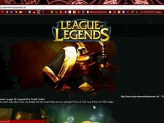 Free League of Legends RP codes - 5/09/2012
