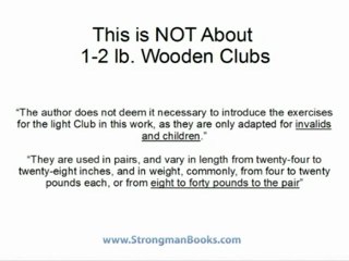 Indian Club Exercises by Sim Kehoe