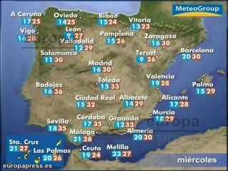 Previsión del tiempo para este miércoles 5 de septiembre
