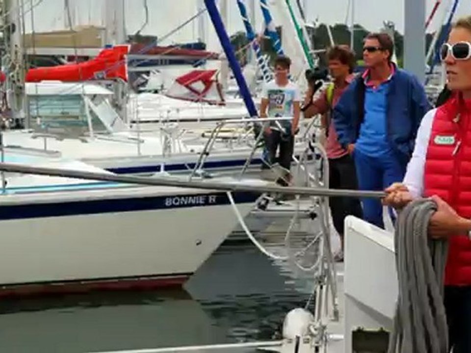 Mise à l'eau de Savéol (Samantha Davies)