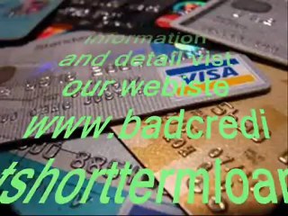 Short Term Loans for Bad Credit
