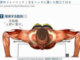 足をベンチに置いた腕立て伏せ