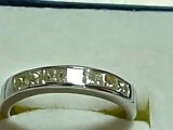 0.51Ct Clean Princess Diamond Eternity Band In 14Kt White Gold