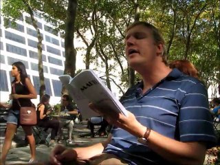Garrett Buhl Robinson in Bryant Park - Poetry About Dance to a Beat
