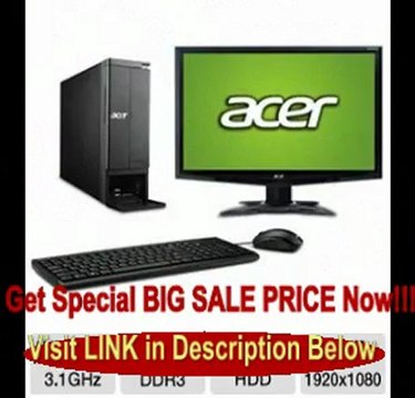 Acer Aspire Desktop PC with Acer 24 Monitor