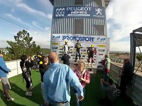 podium 1ère course A promo decouverte Ledenon 2 septembre 2012