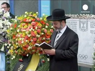 Alemania rinde homenaje a los once atletas israelíes...
