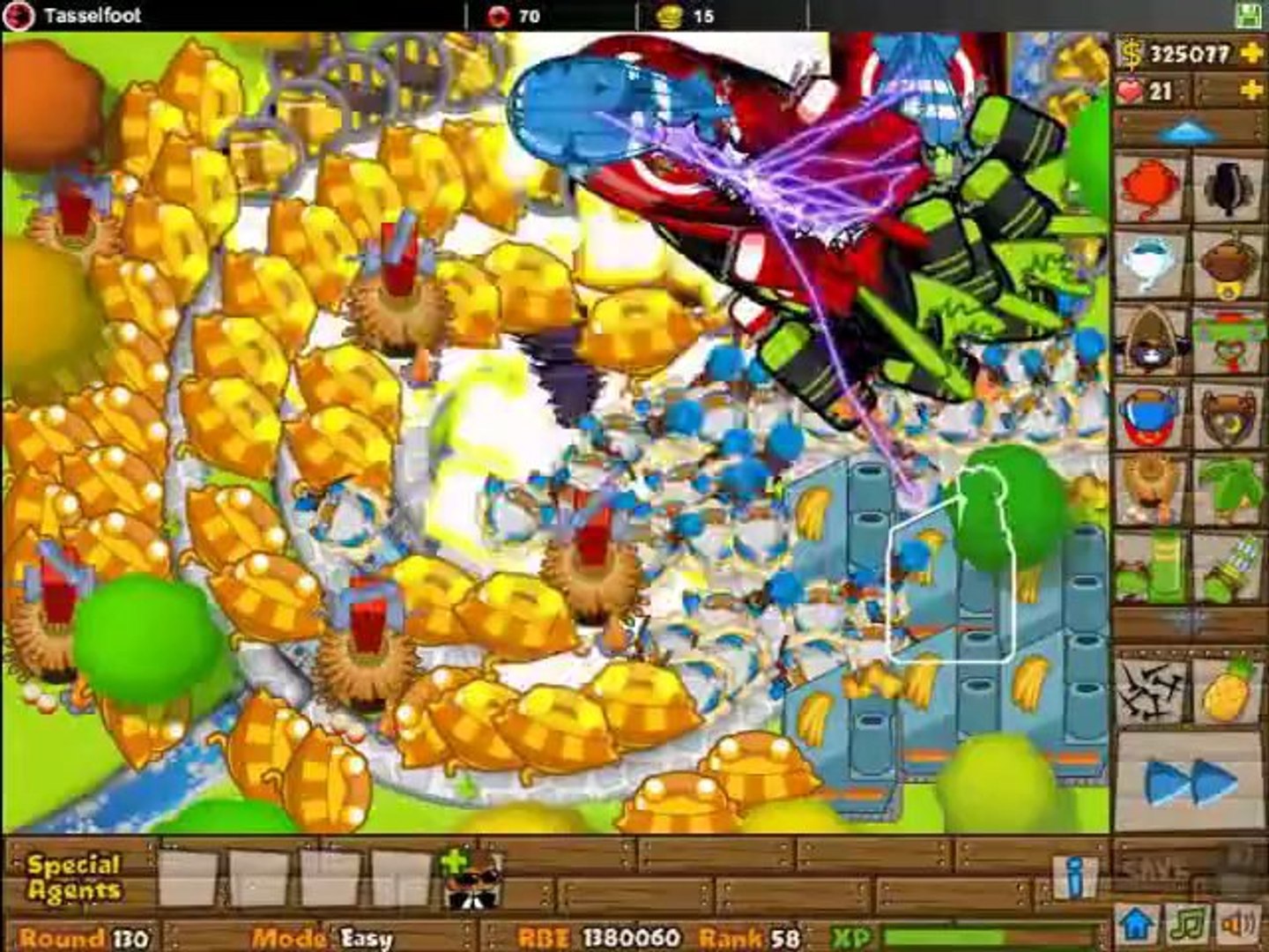 BTD5 Bloons Tower Defense 5 Walkthrough - Easy Mode - Rounds 100, 110, 120, & 130 - Dailymotion