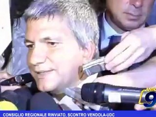 Consiglio Regionale rinviato, scontro Vendola-UDC