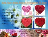 Heartshaped  Flowers Arrangement, Send Flowers to India, Flowers Delivery Onlinement