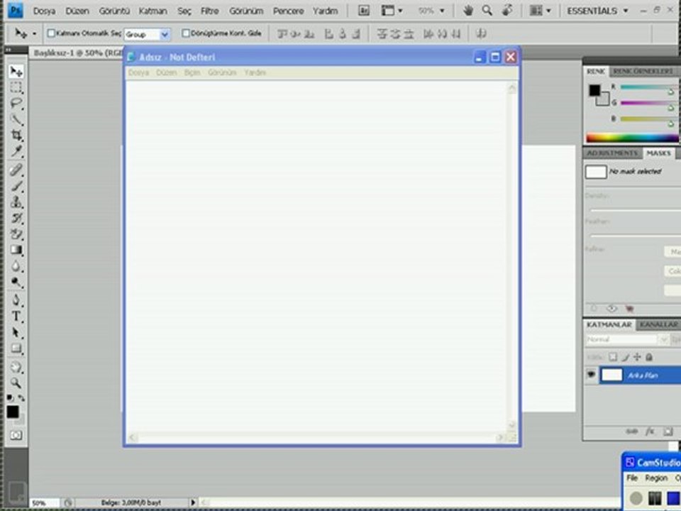 PhotoShop CS4 ile Yazıyı Oval Yapma