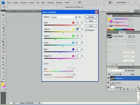 PhotoShop ile Resimi Siyah Beyaz Yapma