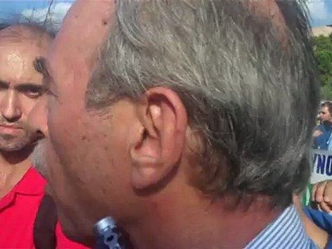 Σπύρος Χαλβατζής από το ΚΚΕ στη συγκέντρωση των ενστόλων