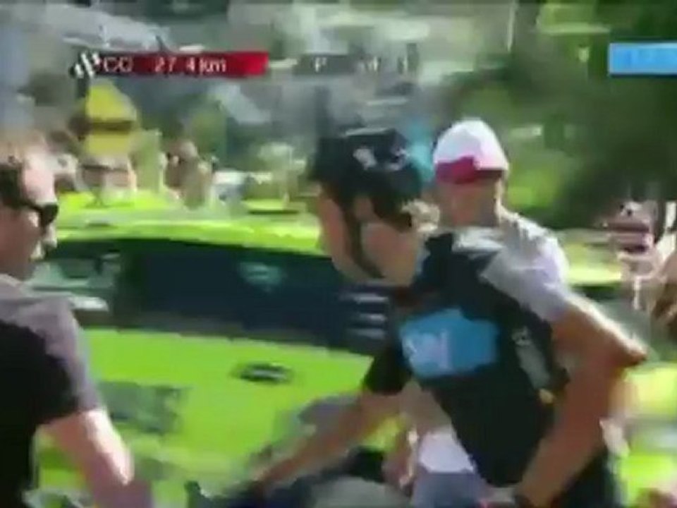 ACCIDENTE VUELTA CICLISTA A ESPANA 2012 ETAPA 12a MIRADOR DE EZARO