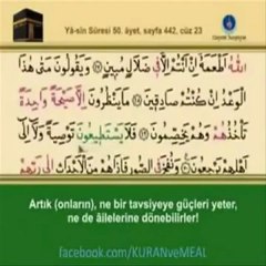 YÂ-SİN SURESİ ) VE TÜRKCE MEALİ..